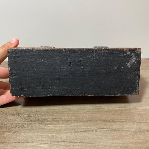 Vintage Celestial Wooden Box Sun, Moon & Stars Yin-Yang 1990s Home Decor - Picture 2 of 8